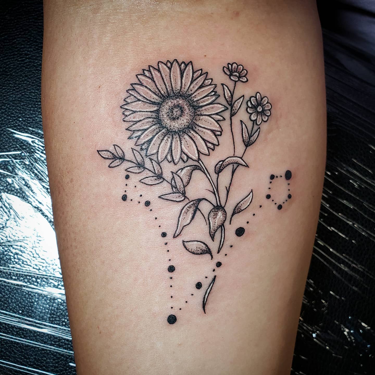 Pisces with Flower Tattoo Ideas -george_vincent_tattoo